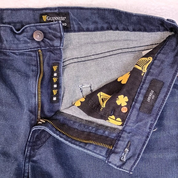 Guinness x Lucky Brand 223 Straight Leg Jeans Mens 33x32 Dark Wash Blue Denim - Picture 9 of 15